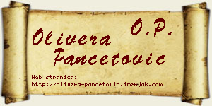 Olivera Pančetović vizit kartica
